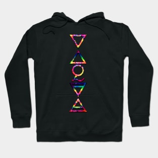 4 ELEMENTS PLUS 1 - v tie dye Hoodie